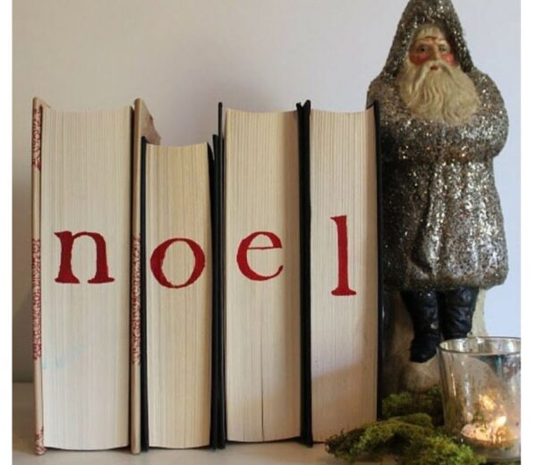 7 ideas for turning old books into Christmas decorations  Interior