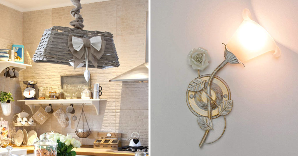 Shabby chic lighting throughout the house