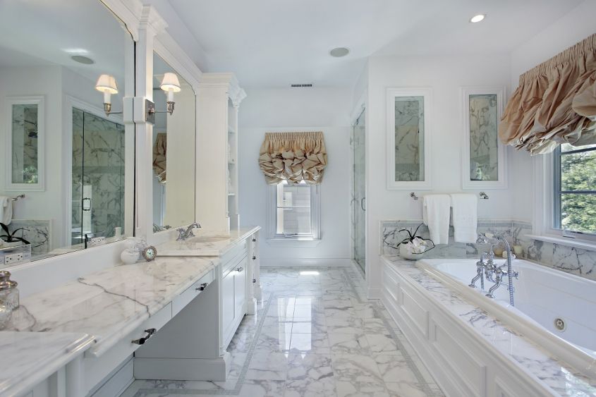 elegant classic bathroom marble tiles