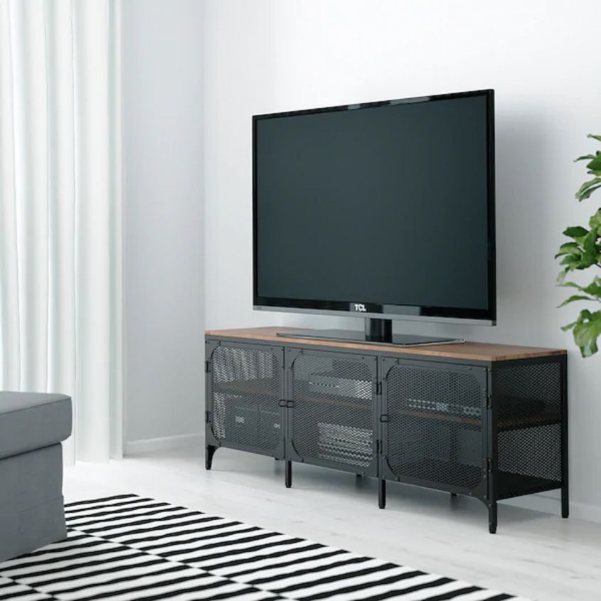 fjaellbo black tv cabinet