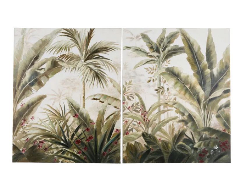 canvases with tropical landscape print