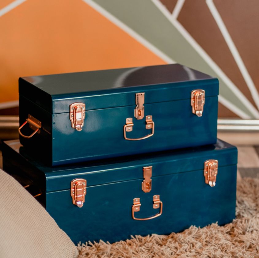 blue navy decoration boxes