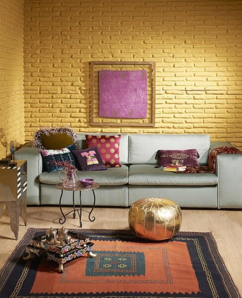 living room-walls-yellow-color-33