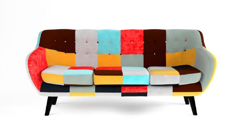 patchwork style sofa