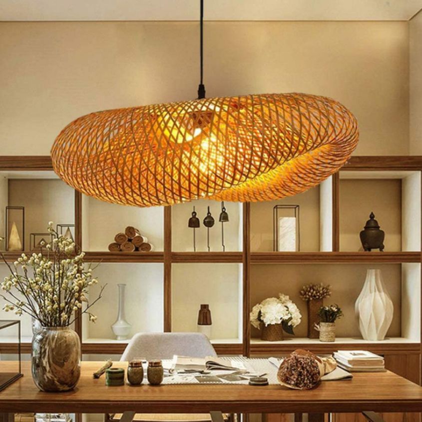 rattan chandelier