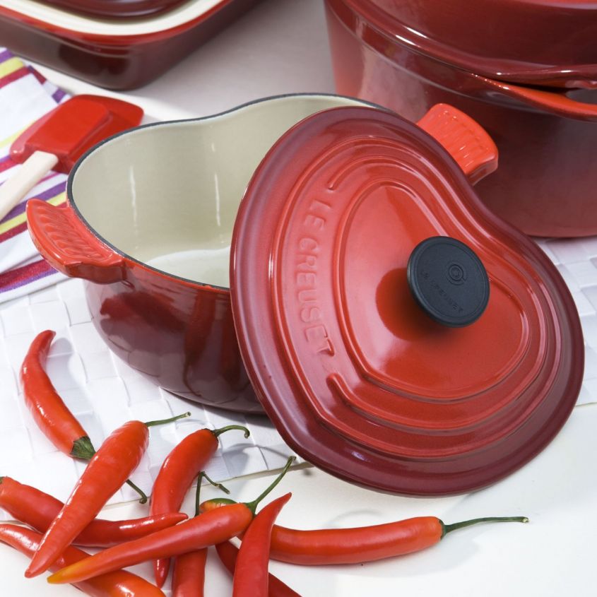 Le Creuset Heart-shaped cast iron casserole