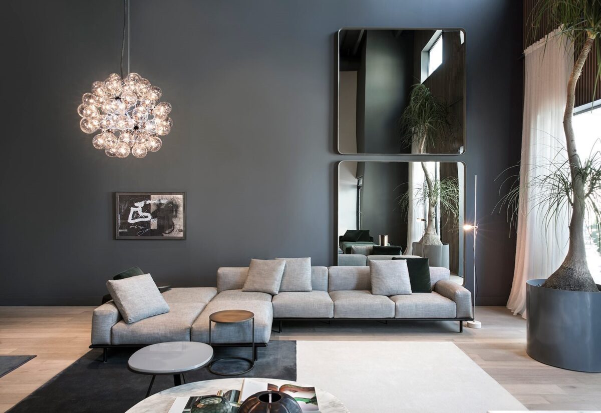 living room-contemporary-gray