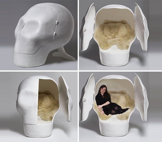 Sensory Deprivation Skull by Atelier Van Lieshout