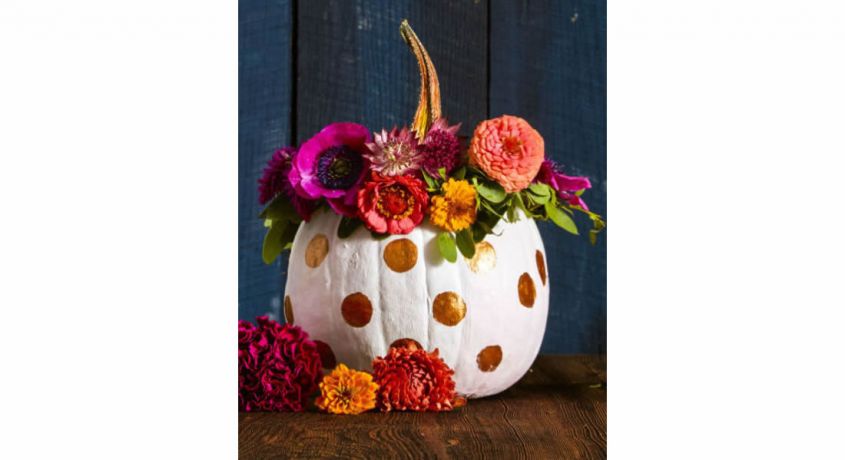 White polka dot pumpkin