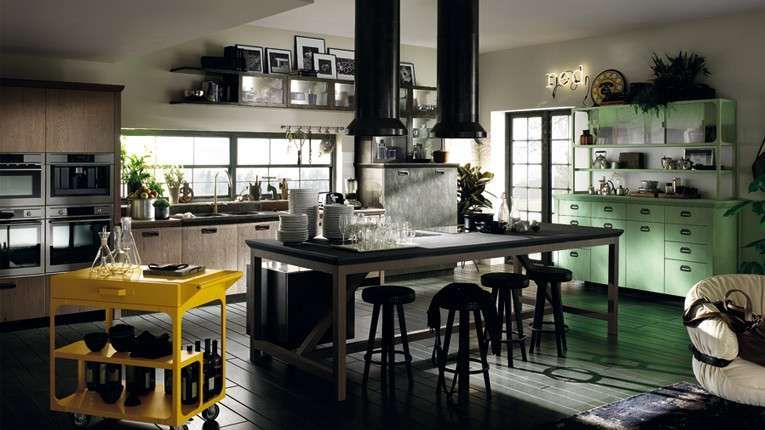 industrial style kitchen