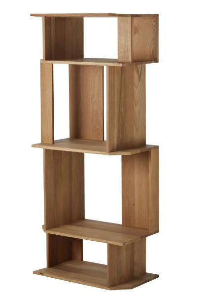 Oak Shelf With 4 Cubes H 120