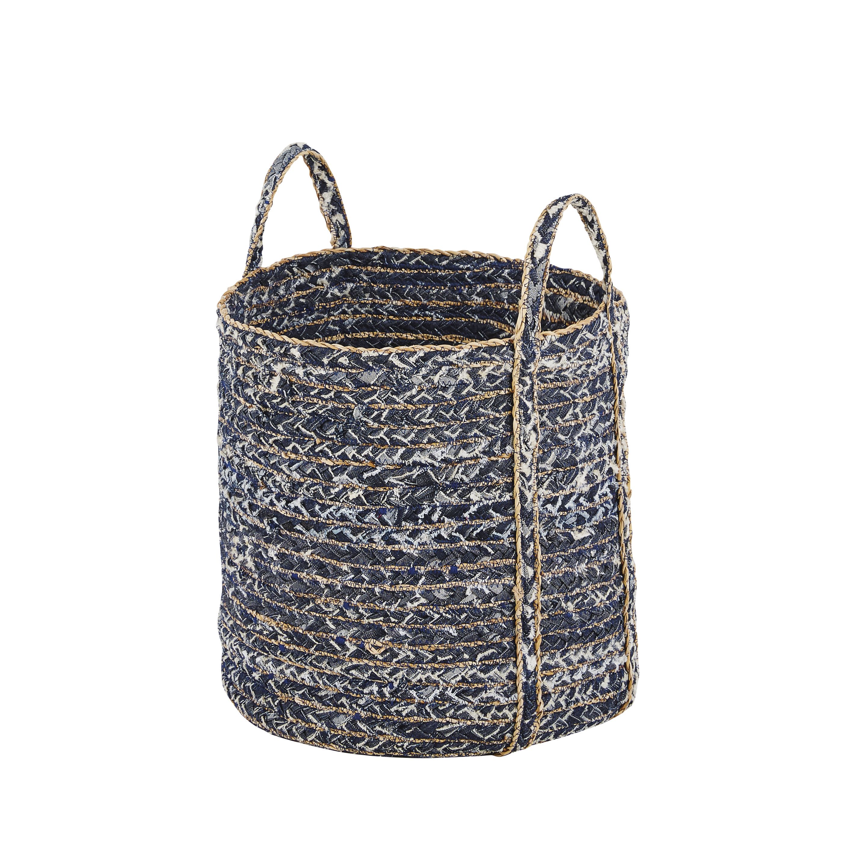 Recycled denim basket