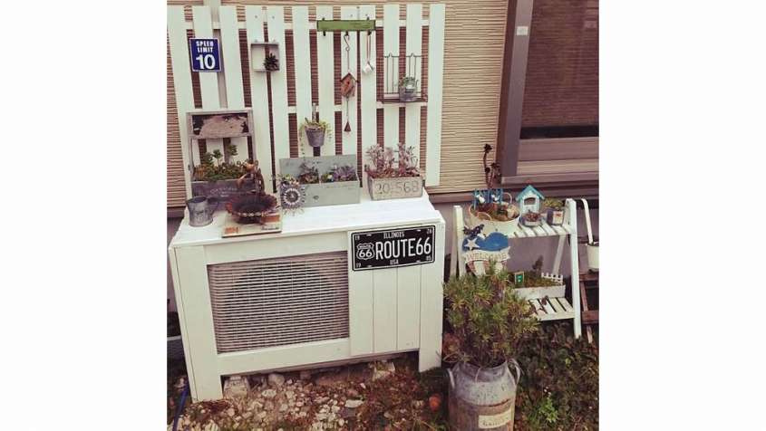 DIY shelf cover air conditioner