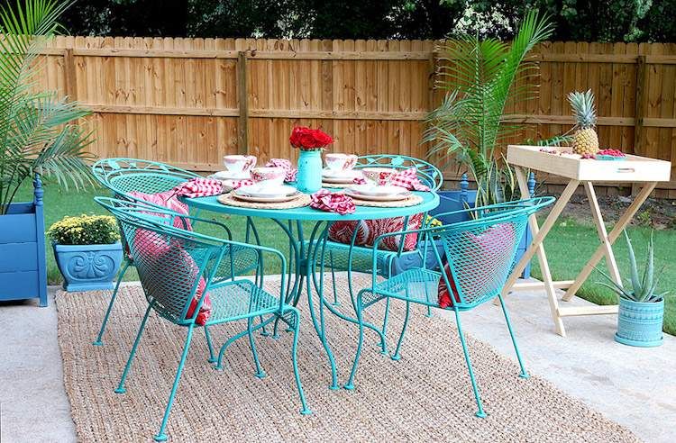 colorful garden furniture