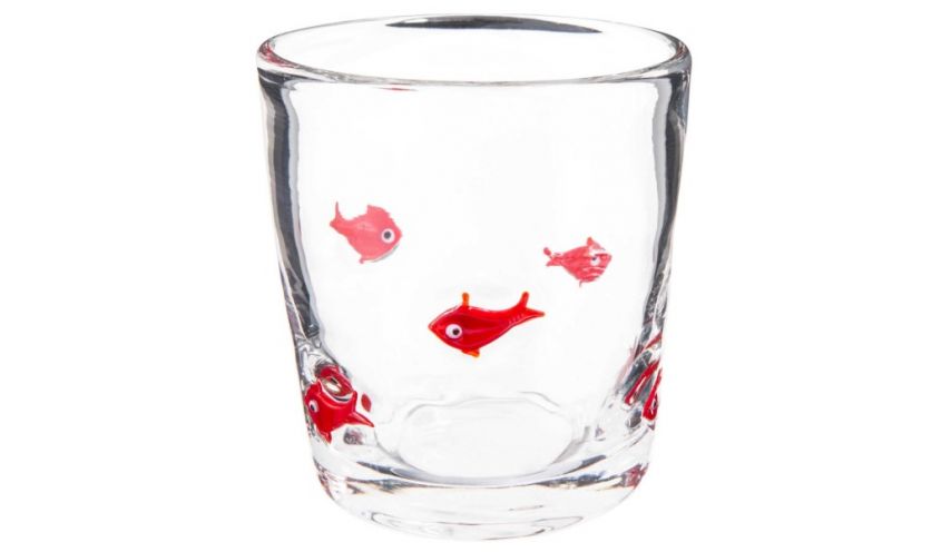 Maisons du monde Glass tumbler with fish