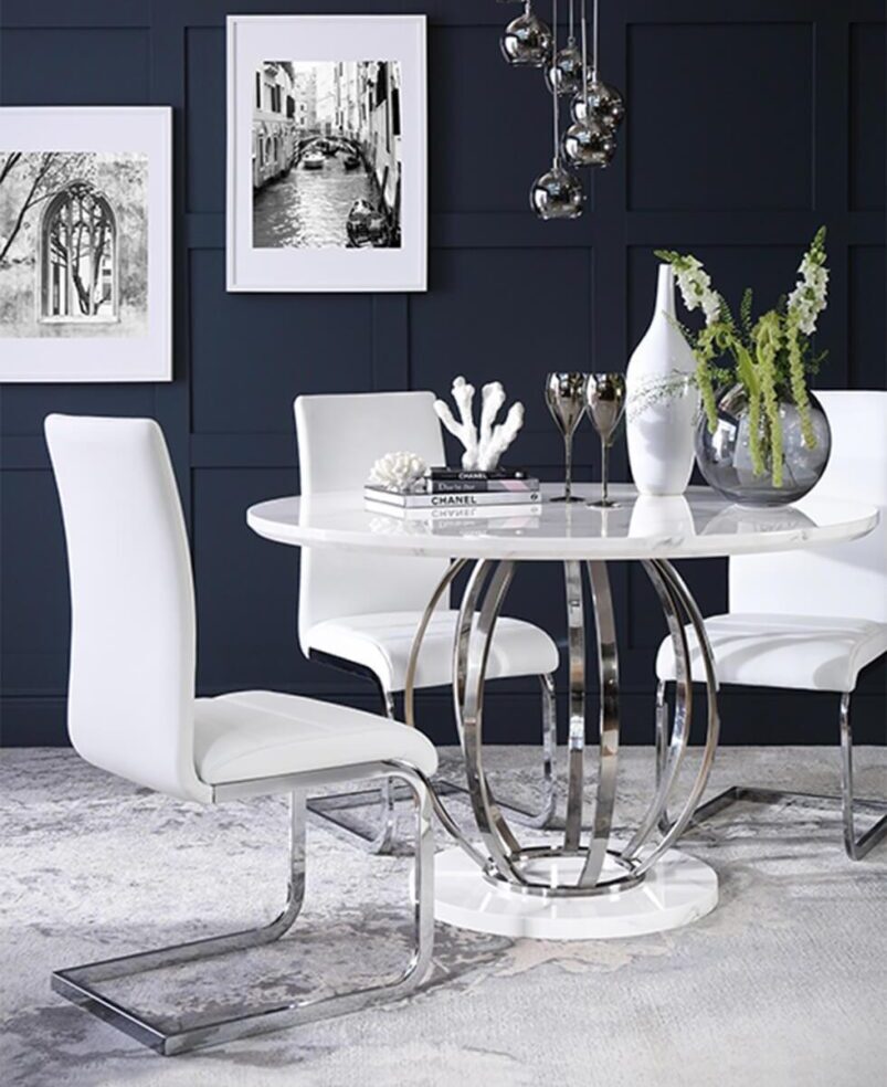 10 ideas for the round dining table: materials, styles, which ones to choose