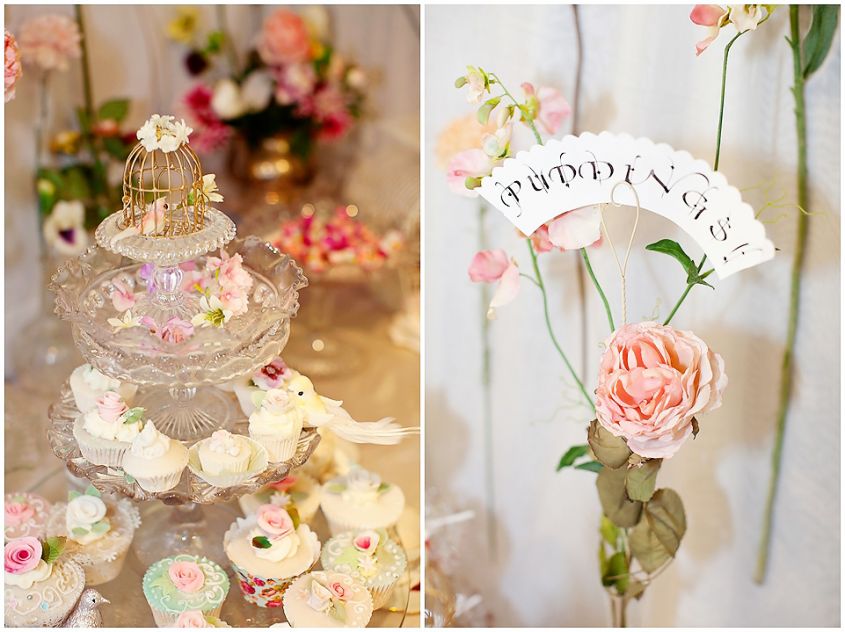 The decorations for a shabby chic wedding