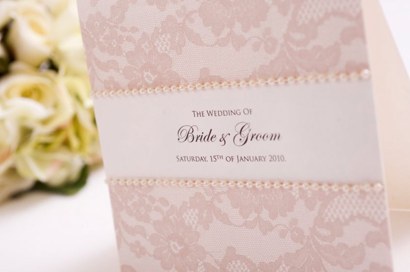 Invitations for a shabby chic style wedding