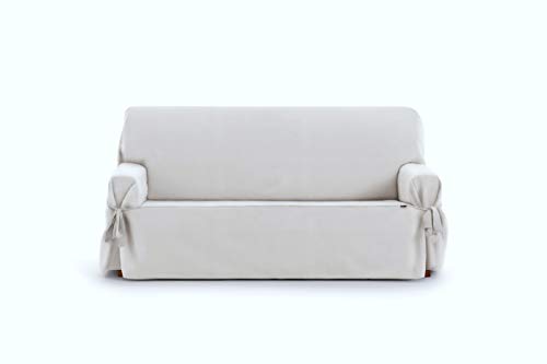 Eysa Levante Sofa cover, Cotton, White, 3 SEATS