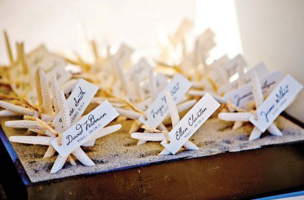 Tableau Mariage for the beach wedding