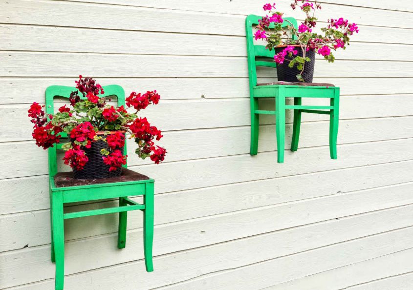 how to decorate the exterior walls with plants and flowers