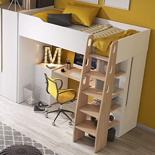 MHF Bubu - 1 bunk bed for desk (90 x 200 cm), modern design