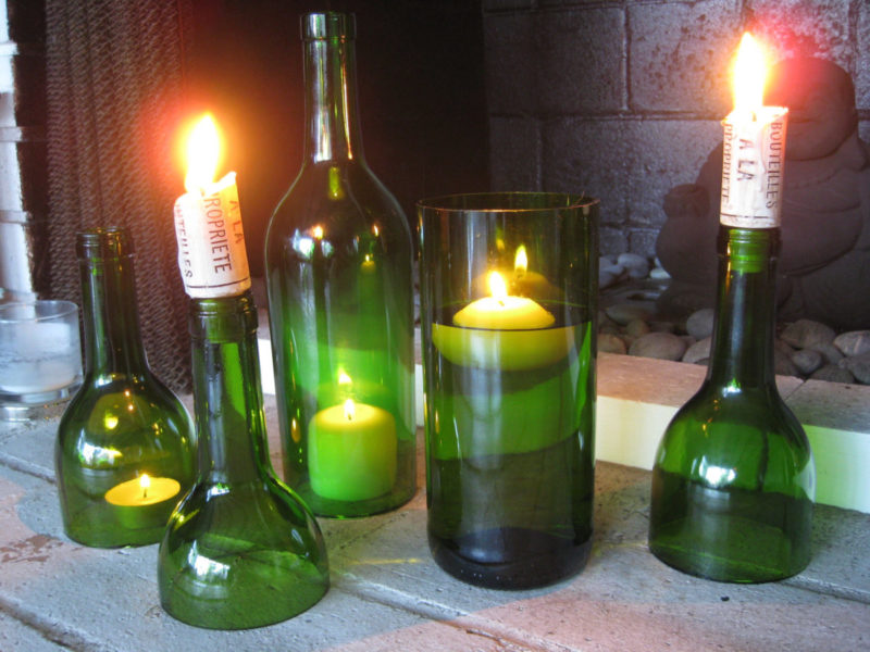 bottles-candle holders