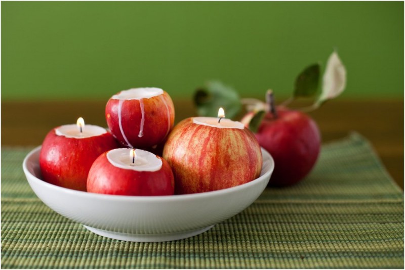 apple-candle holder