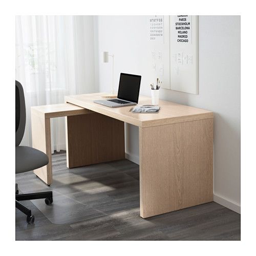 Malm desk with pull-out top