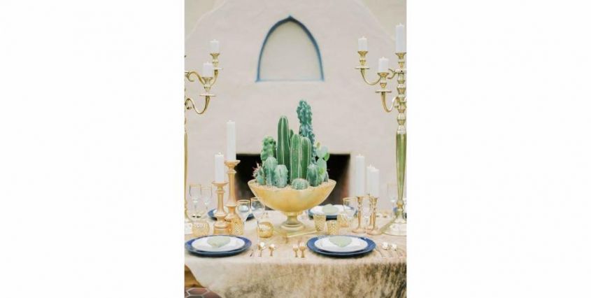 cactus wedding centerpiece