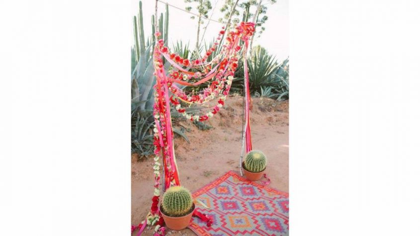 Altar decoration with cactus