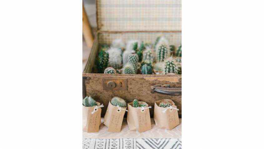 Cactus wedding place card