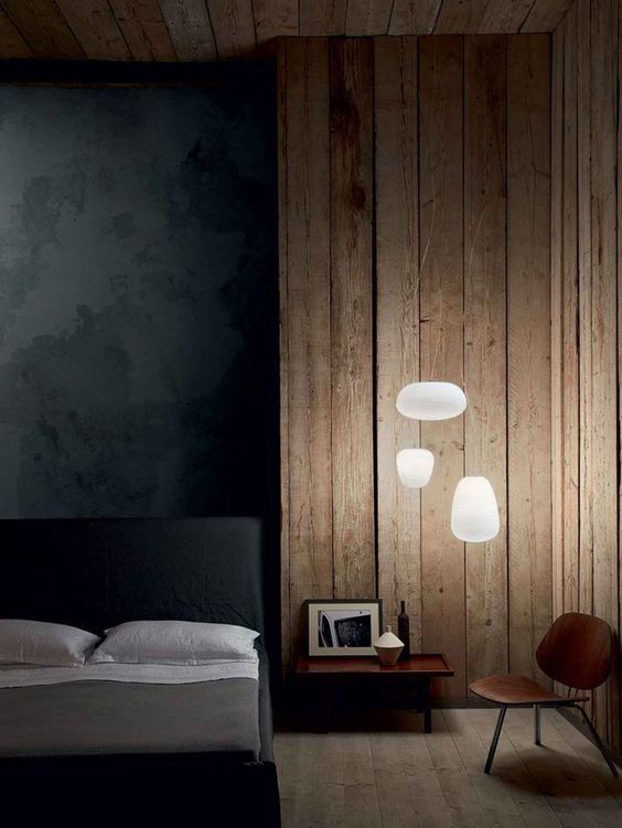 Wooden walls for the bedroom