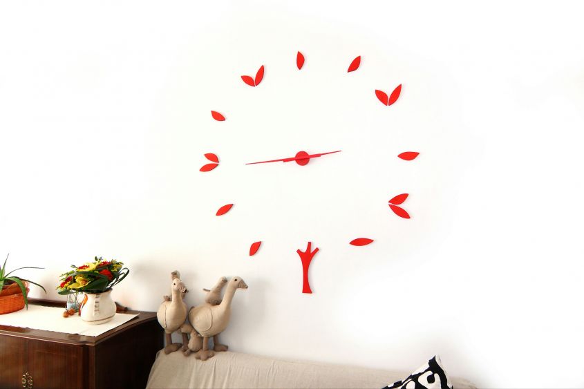 Adhesive wall clock