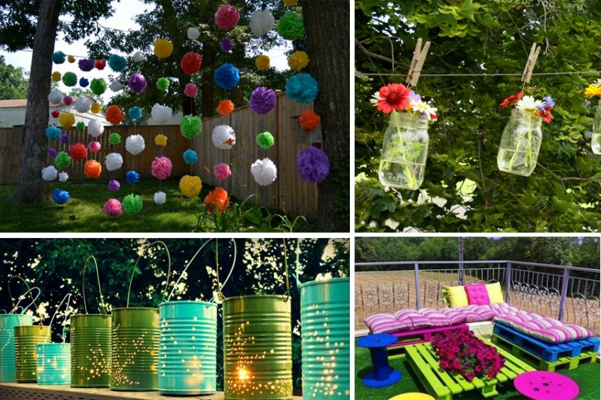 DIY decoration ideas for outdoor parties, from the terrace to the garden