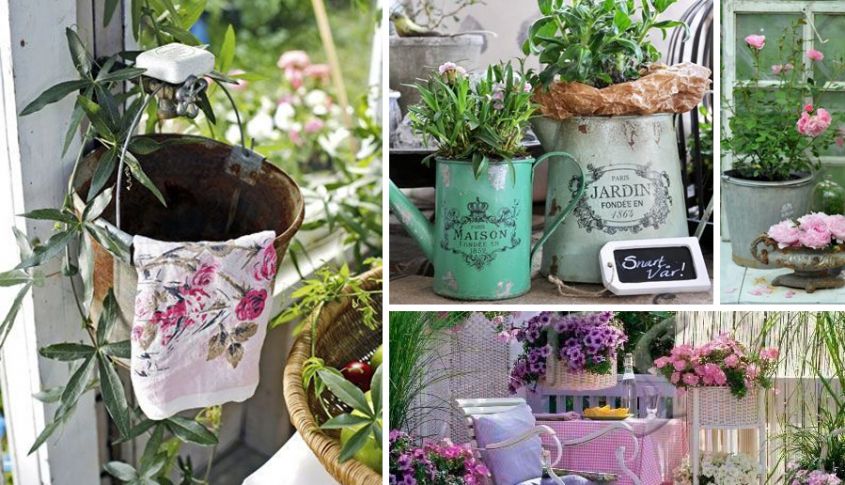 Accessories for the shabby chic terrace