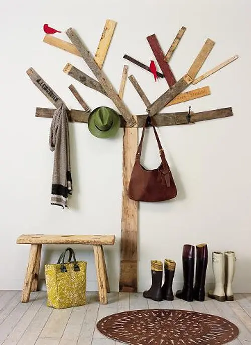 DIY coat rack tree