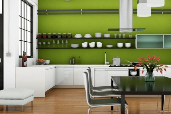 Kitchen green walls: all the shades for an elegant kitchen