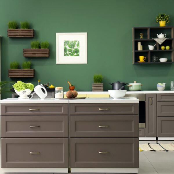 Kitchen green walls: all the shades for an elegant kitchen