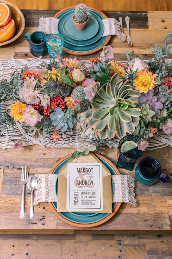 Rustic Mexican table