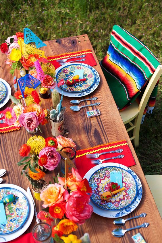 Colorful Mexican table