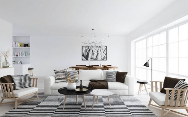 furnish the living room in a Nordic style