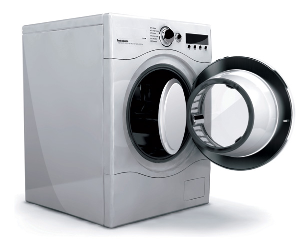 washing machine with double basket