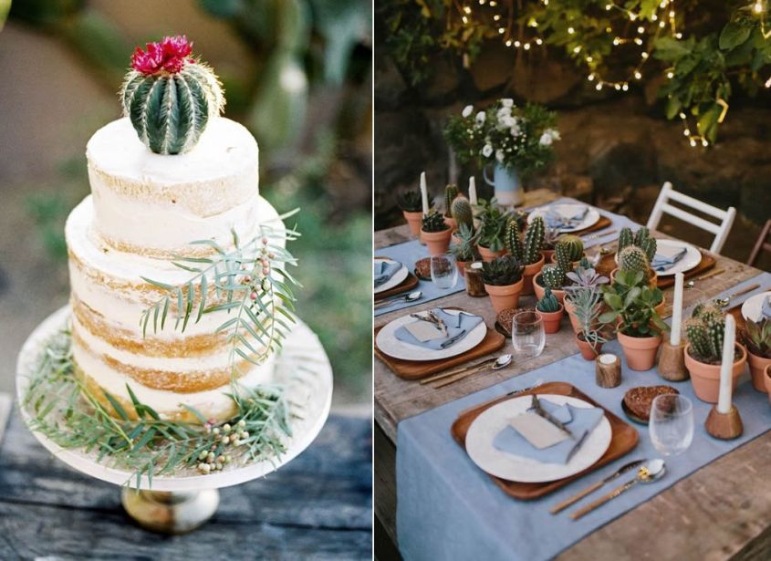 wedding cactus decorations