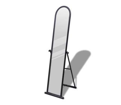 Dioche Housewares Standing Mirror (Black Metal Frame, 152cm Height, for Living Room or Dressing Room)