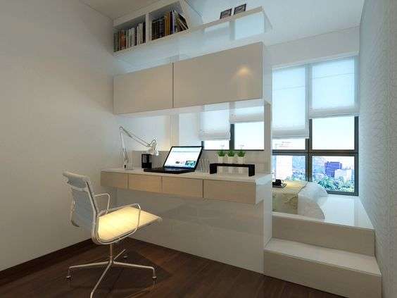 Bedroom with study area