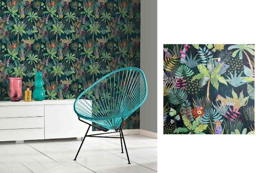 amazon jungle style arthouse wallpaper