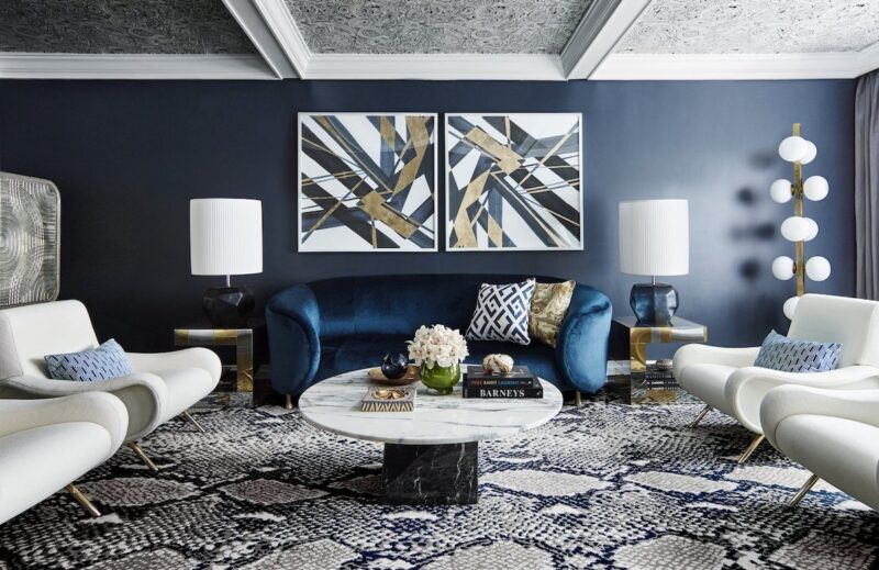 Midnight blue: the most spectacular combinations for furniture