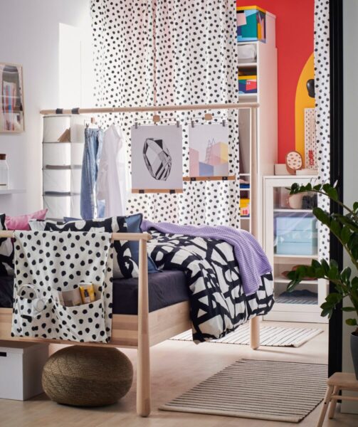 8 solutions to furnish with the walk-in closet behind the bed