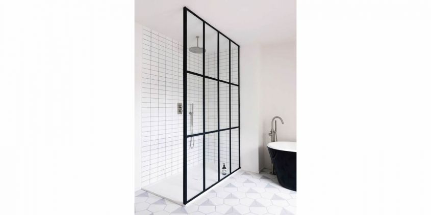 Industrial design shower enclosure